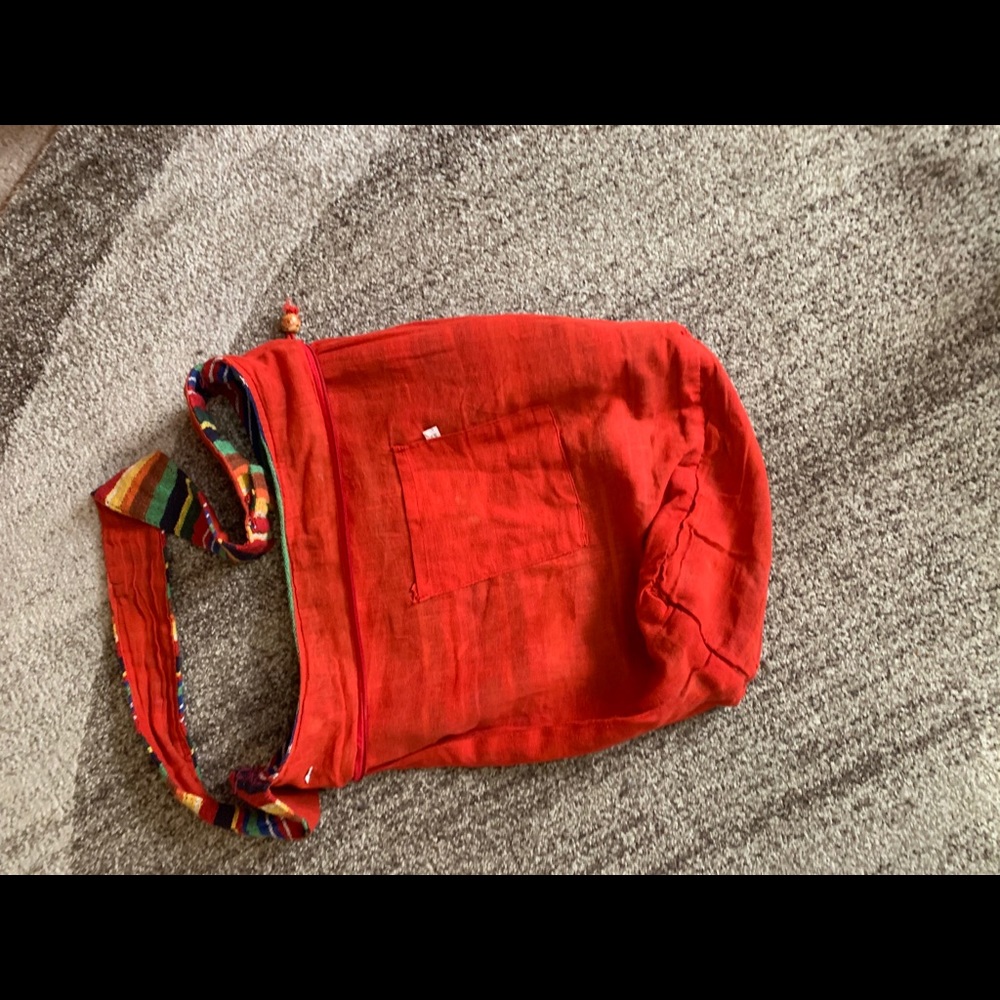 beach bag,Rainbow striped messenger bag, cross body bag - Picture 8 of 11